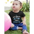 thumbnail image 2 of My Uncle Wears Combat Boots T-Shirt Infant -Navy Designs,  24 Months, 2 of 4