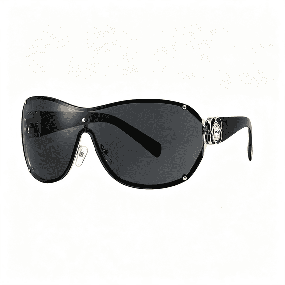 CUDIAO Fashion Oversized Y2K Sunglasses for Women Men Luxury Wrap Around Shield Sun Glasses Trendy Rimless Shades Oversized Sunglasses