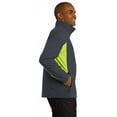 thumbnail image 3 of Port Authority TLJ318 Mens Tall Core Colorblock Soft Shell Jacket, Battleship Grey & Charge Green - 2XLT, 3 of 5