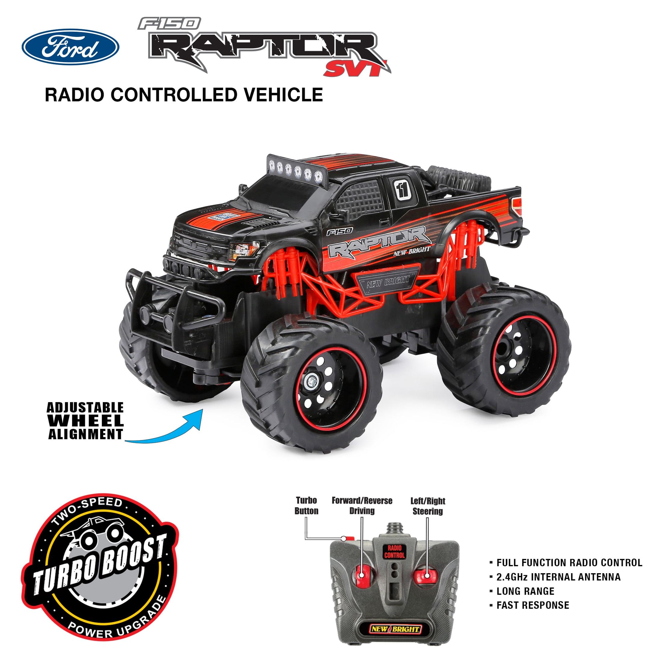 New Bright (1:24) Ford Raptor Battery Remote Control Black Truck, 2424-4K2 - image 5 of 9