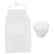 thumbnail image 5 of Accesorios de fotografía: gorro de chef, adorable delantal, ropa de chef para cosplay para bebé recién nacido (estilo niño, blanco, talla L), 5 of 6