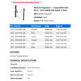 thumbnail image 2 of Window Regulator 1 - Compatible with 2012 - 2016 BMW 328i Sedan 4-Door 2013 2014 2015, 2 of 2