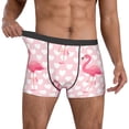 thumbnail image 2 of Kdxio Men's Boxer Briefs with Cute Flamingo with Heart Print - Comfortable and Breathable Underwear for Everyday Wear, 2 of 7