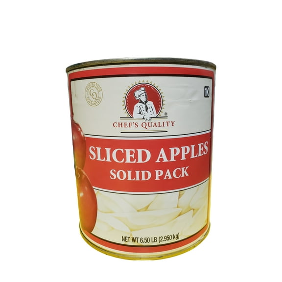Chef's Quality Sliced Apples | Solid Pack | Kosher | 6.50 lb