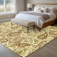 thumbnail image 4 of Large Area Rugs for Living Room Bedroom, Beige Brown Green 8'x10' Rug Washable Carpet Runner Indoor Outdoor, Retro Botanical Abstract Art Non Slip Floor Mats Rug for Kitchen, Patio, 4 of 8