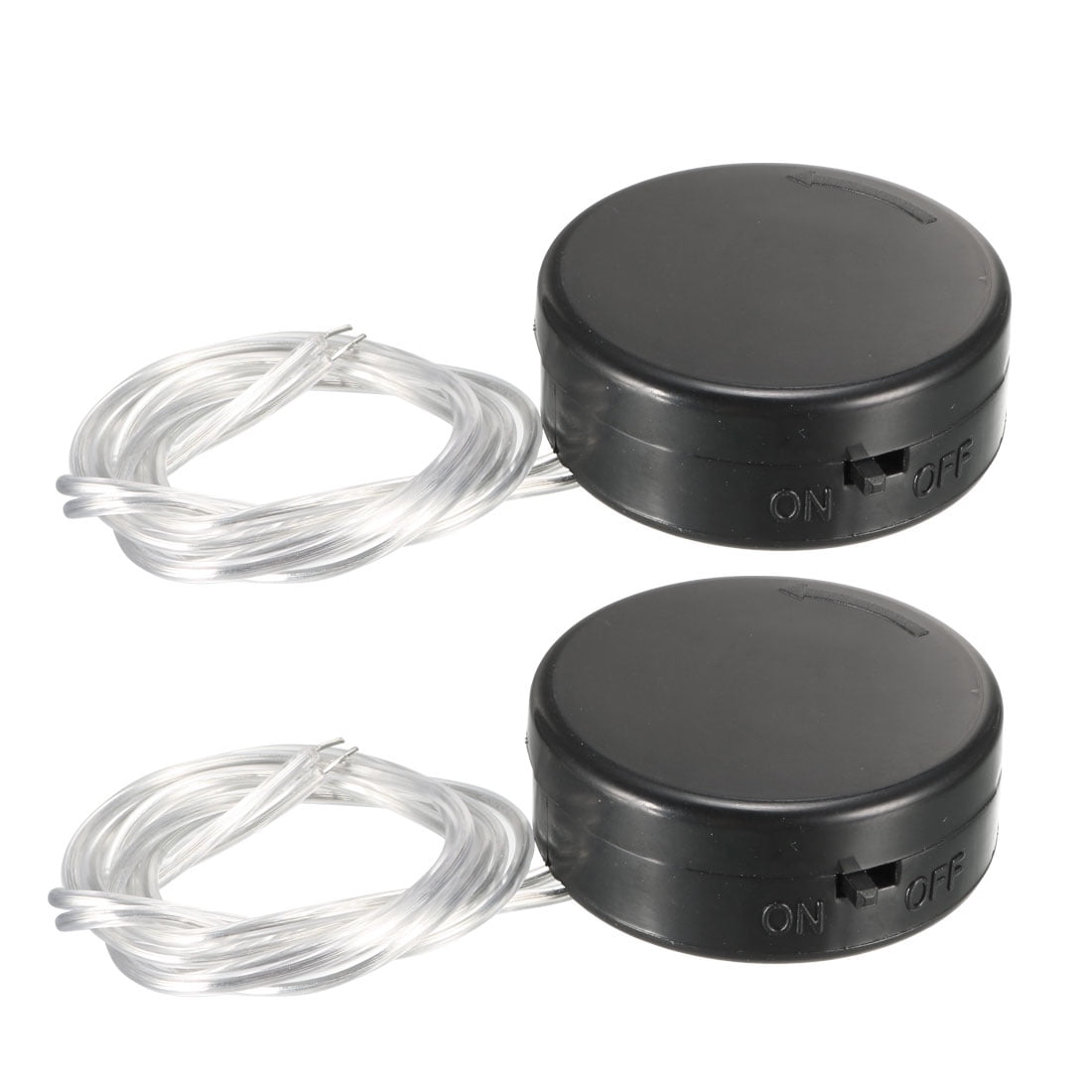 2 Pcs Black Wire Lead CR2032 Coin Cell Button Battery Holder Case