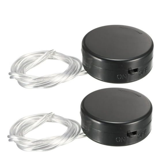 2Pcs Black Wire Coin Cell Button Battery Holder Case Socket 6V