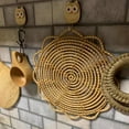 thumbnail image 3 of Wall Basket Decor - Set of 3, 100% Handmade Hanging Woven Baskets Wall Decor,Round Rattan Wall Decor Decoration for Living Room or Bedroom,Unique Wicker Wall Decor Basket Art, 3 of 7