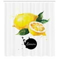 thumbnail image 3 of Ambesonne Fruit Shower Curtain, Sour Citrus Lemon Design, 69"Wx75"L, Green Yellow and Black, 3 of 3
