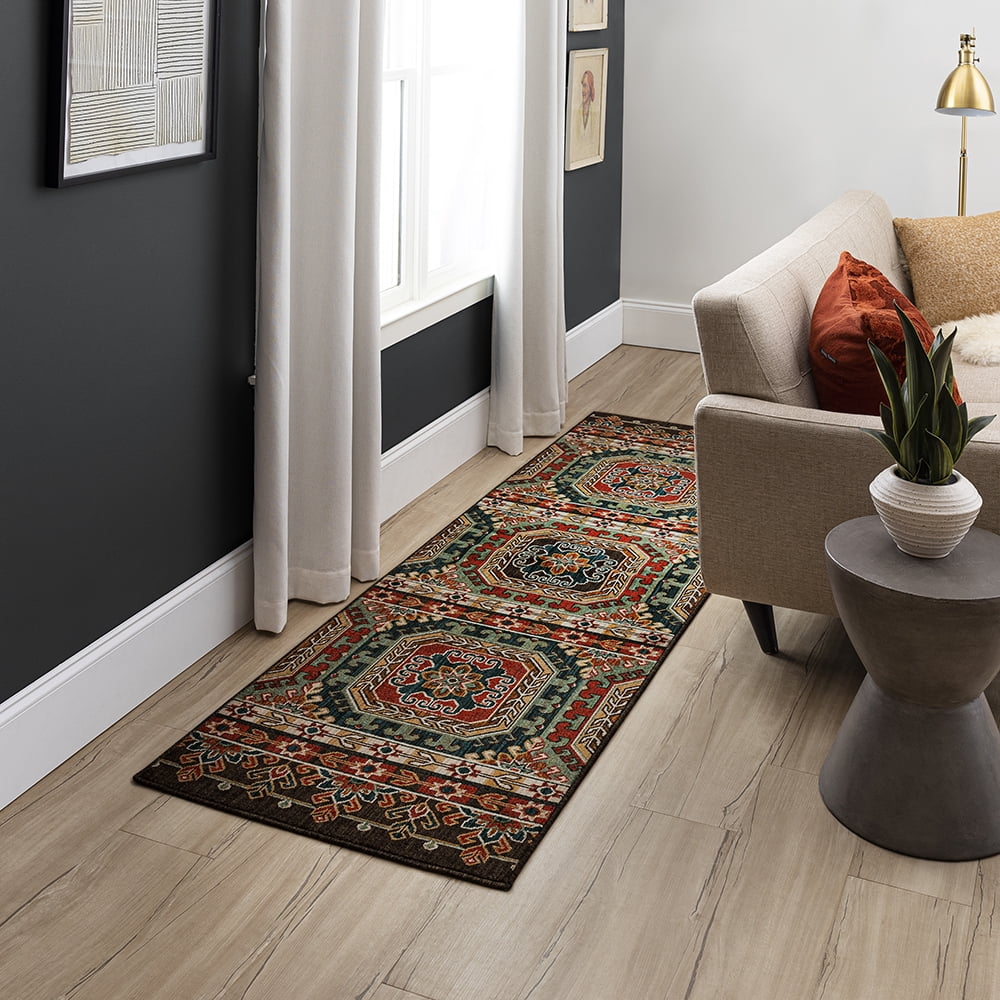 Mohawk Home Oakland Woven Indoor Runner Rug, Blue, 2' 6" x 10'