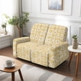 thumbnail image 7 of TSOVTHRID Daisy Floral Plaid Print Stretch Loveseat Recliner Covers 6-Piece Sofa Cover with Elastic Bottom Polyester Couch Furniture Protector for Pet, 7 of 7