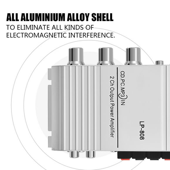 Amplificador de Potencia de Audio Digital Bling Bling Mini 20W Estéreo 2 Canales