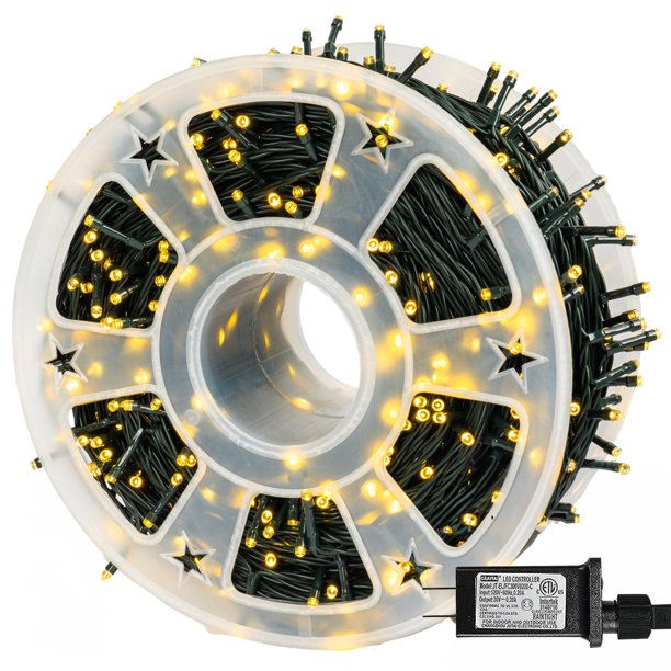 Guirnalda de luces navideñas Dazzle Bright, 50 m, 500 LED, resistente al agua