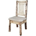 thumbnail image 2 of Glacier Country Collection Side Chair w/ Upholstered Seat, Buckskin Pattern, 2 of 2