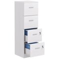 thumbnail image 1 of HOMCOM Classeur à 4 Tiroirs Armoire de Classement Verrouillable pour Formats A4 et Lettre, 1 of 10