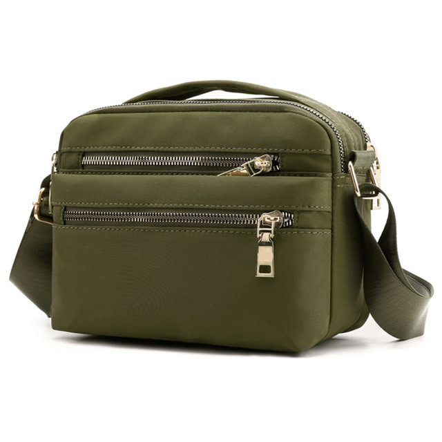 Bolsa bandolera multibolsillos de hombro de moda suave para fiesta (verde militar) Likrtyny Para Estrenar