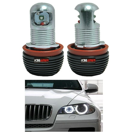 ICBEAMER Fit BMW Angel Eye Headlight 12V 10W E92 H8 HALO RING LED Light Bulbs Replace Halogen Lamps [Color: 6000k (Best Angel Eyes For E92)