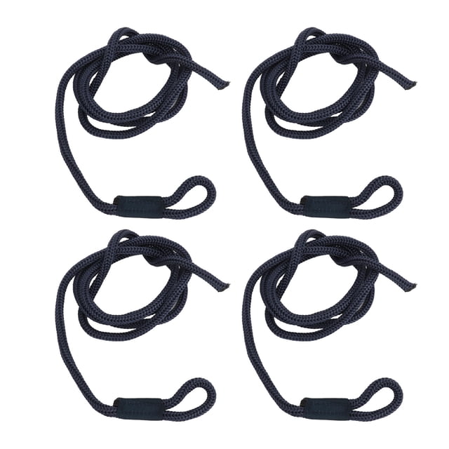 4PCS High Strength Polyester Dock Line, 1.5m/4.9ft Long, Excellent Tensile Strength, Wear , Specifically Designed for Boats, Boat Bumper Rope for Marine Mooring