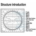 thumbnail image 2 of Modèle de Dessin Circulaire Multifonctionnel, Outil de Dessin Géométrique, Règle de Mesure, Angle Rotatif, 2 of 5