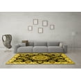 thumbnail image 3 of Ahgly Company Machine Washable Indoor Rectangle Medallion Yellow Traditional Area Rugs, 2' x 5', 3 of 4