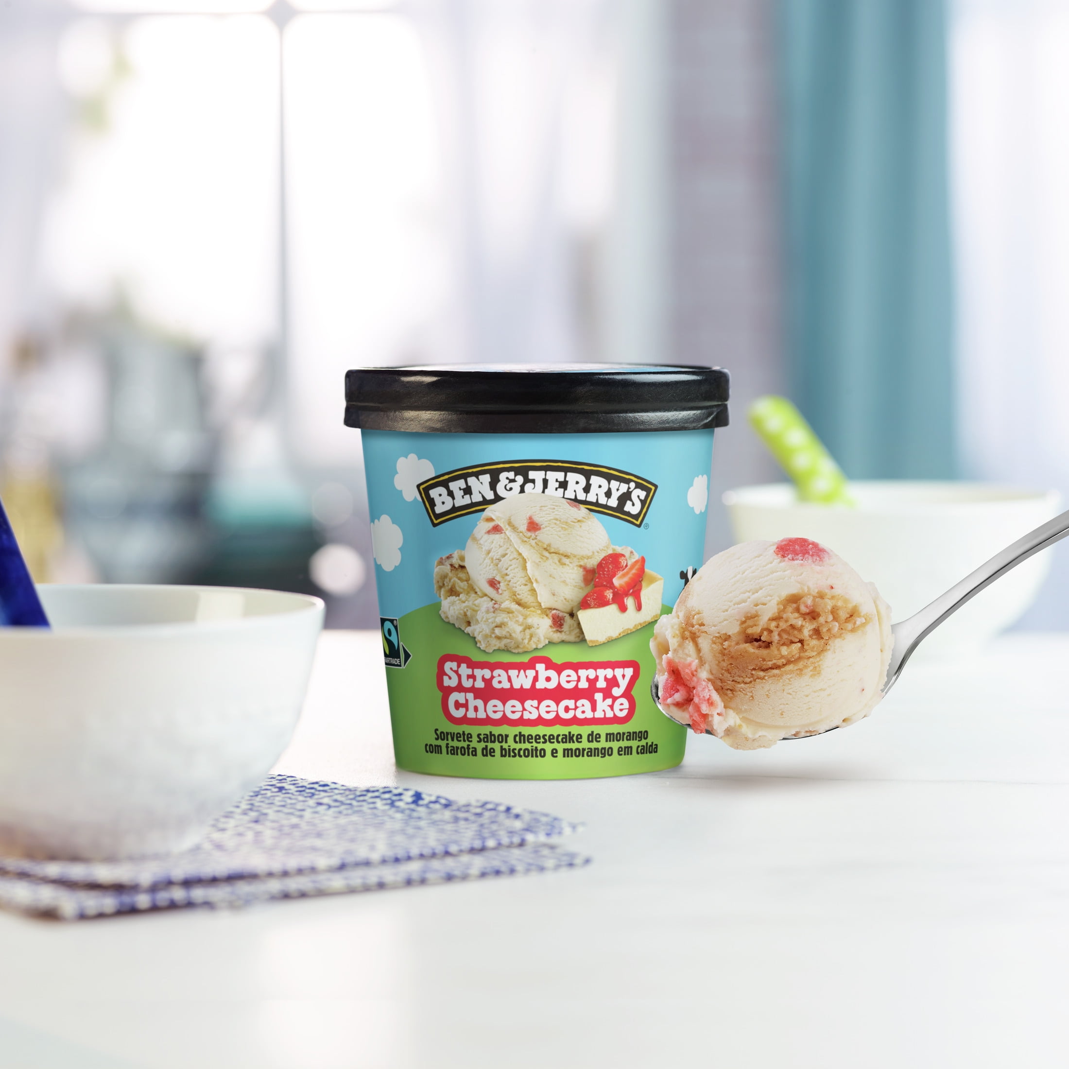 Ben & Jerry's Strawberry Cheesecake Strawberry Ice Cream Pint, 16 fl oz