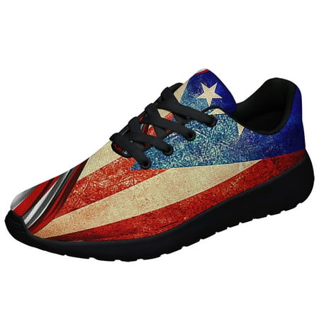 

Puerto Rico American flag Shoes Sneakers Black Size 10