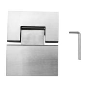 ZALAGA Heavy Duty 180 Degree Glass Door Cabinet Showcase Cabinet Clip Glass Shower Door Hinge Replacement Parts Stainless Steel Polished