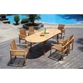 thumbnail image 5 of Grade-A Teak Dining Set: 6 Seater 7 Pc: 94" Oval Table And 6 Clipper Stacking Arm Chairs Outdoor Patio WholesaleTeak #51CP2207, 5 of 6