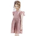 thumbnail image 1 of 2Bunnies Vestido De Cumpleaños De Pascua Con Pompones De Encaje Vintage Para Niña Y Bebé (Rosa Polvoriento 2T), 1 of 5