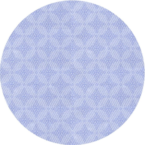 Ahgly Company Indoor Round Patterned Heavenly Blue Area Rugs, 3' Round
