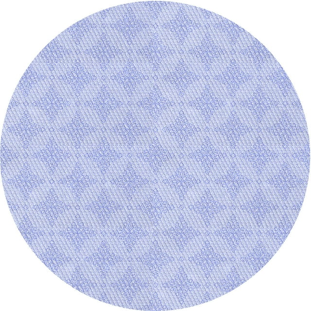 Ahgly Company Machine Washable Indoor Square Transitional Heavenly Blue Area Rugs, 3' Square