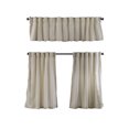 thumbnail image 6 of 3S Brother's Solid Linen Look Curtains Drapes Kitchen Valance Set of 3 Hanging Rod Pocket Window Valance Treatments Decorative Valances Tiers Café Curtains (Cream 50"x14"Valance - 24"x30"Tiers), 6 of 6