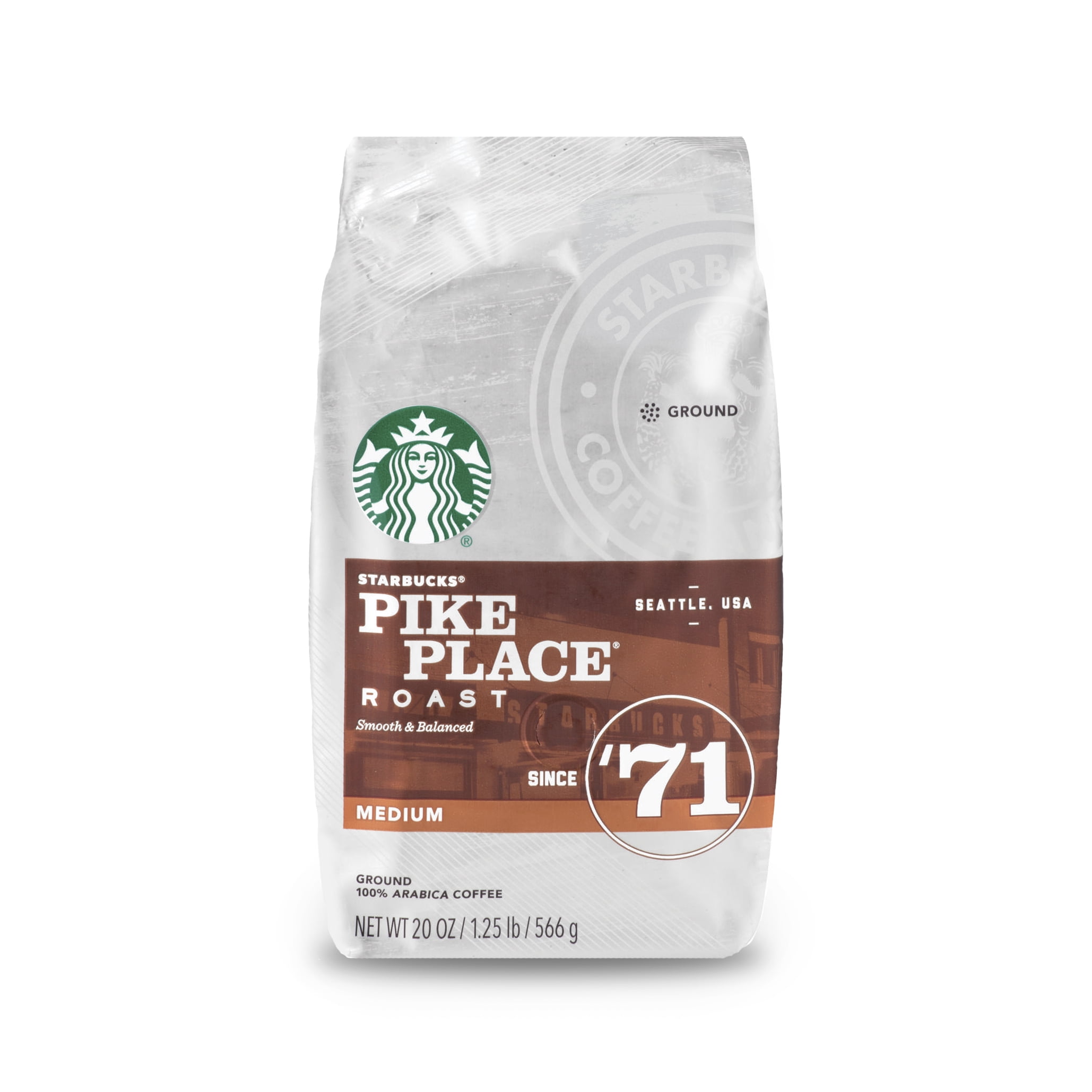 Starbucks Medium Roast Whole Bean Coffee — Pike Place Roast — 100
