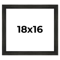 18x16 Frame Black Rustic Barnwood Solid Wood Picture Frame | 1.5 Inch Moulding Width | Includes UV