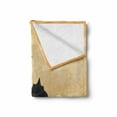 thumbnail image 2 of Vintage Soft Flannel Fleece Blanket, Man on Mountaintop with Flag Snowy Winter Sun Clouds Adventure Sports, Cozy Plush for Indoor and Outdoor Use, 60" x 80", Orange Mustard Dark Blue, by Ambesonne, 2 of 6