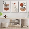 thumbnail image 2 of Boho Wall Art Prints，Boho Wall Decor, Mid Century Modern Wall Art，Set of 3 Prints, Abstract Geometric Prints Black Beige Terracotta Minimalist Art, Natural Canvas Prints Artwork For Living Room, 2 of 7