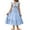 Light Blue, variant on Tween Girl Blue Easter Summer Dresses Graduation Tie Back Flutter Sleeve Maxi Dress for 9-10 Years