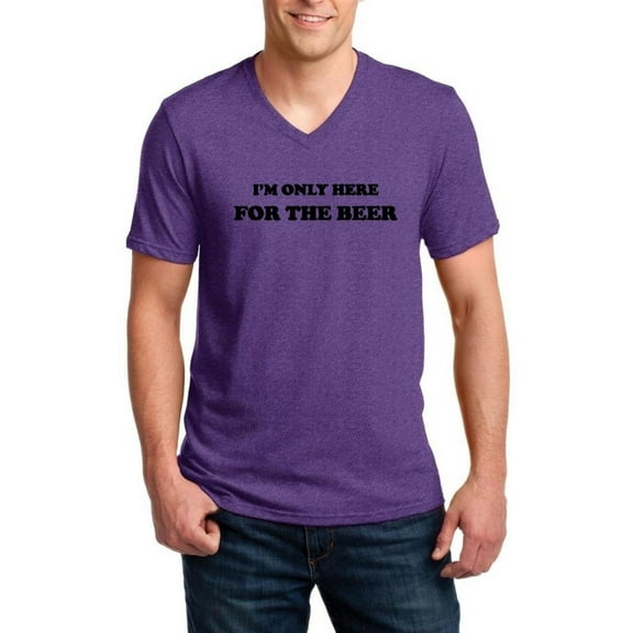 Octoberfest T-Shirt I'm Only Here for the Beer Oktoberfest Costumes Octoberfest Beer Festival Gift Artix Ringspun Men V-Neck T-Shirt