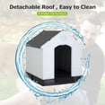 thumbnail image 4 of Dkelincs 32 inch Large Dog House Plastic Indoor Outdoor Waterproof Doghouse Pet Shelter with Air Vents and Elevated Floor, Grey, 4 of 7