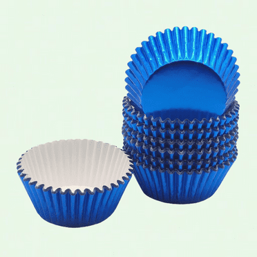Blue Cupcake Liners 160-count, Standard Size Muffin Baking Cups, Plain Wrappers for Bakery & Home Use