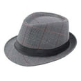 thumbnail image 1 of Straw Beach Hat Unisex Gangster Cap Beach Sun Band Sunhat, 1 of 1