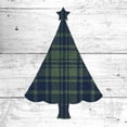thumbnail image 3 of Grove, Beth 12x12 Black Modern Framed Museum Art Print Titled - Nordic Holiday XVI Plaid Navy Green, 3 of 5