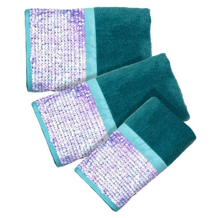 Aquis Towel - Sweet Home Collection Tammi Aqua 3 Piece Bath Towel Set