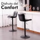 thumbnail image 3 of Set De 2 Bancos De Cocina Mostrador Barra Silla Taburete Comedor Respaldo Alto Altura Regulable y Función Giratoria 360°, 3 of 7