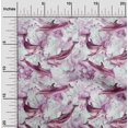 thumbnail image 2 of oneOone Cotton Silk Pink Fabric Whale Fabric For Sewing Printed Craft Fabric By The Yard 42 Inch Wide, 2 of 6
