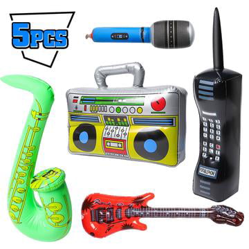 Music,Birthday Party Special 3 Rock n Roll Guitar Inflates FUN Party Favor 
