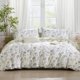 thumbnail image 1 of Tamaño Verde Floral Funda Nórdica, 3pcs Juego de Ropa de Cama de Algodón, Suave Transpirable, 1 of 6