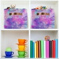thumbnail image 7 of GZHJMY Marble Galaxy Star and Moon Print Square Storage Basket Storage Bins Canvas Storage Organizer Closet Shelf Organizer for Home Office, 1 Pc, 7 of 7