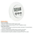 thumbnail image 3 of Uxcell Round Digital Timer, Small Count Down/ UP Clock with Magnetic, Big LCD Display, White, 3 of 5