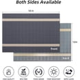thumbnail image 2 of Luxury Woven Placemats Set of 8 - Heat Resistant & Non Slip Kitchen Table Mats | Indoor/Outdoor Vinyl Washable | 18x12 inch | Gold Wire Detailing, 2 of 7